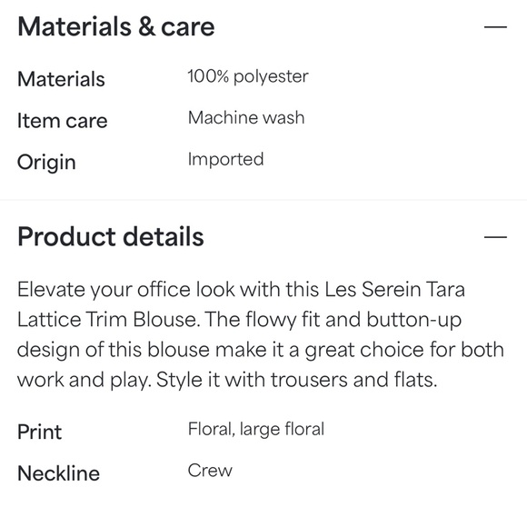 Les Serein - Tara Lattice Trim Blouse - Picture 5 of 5